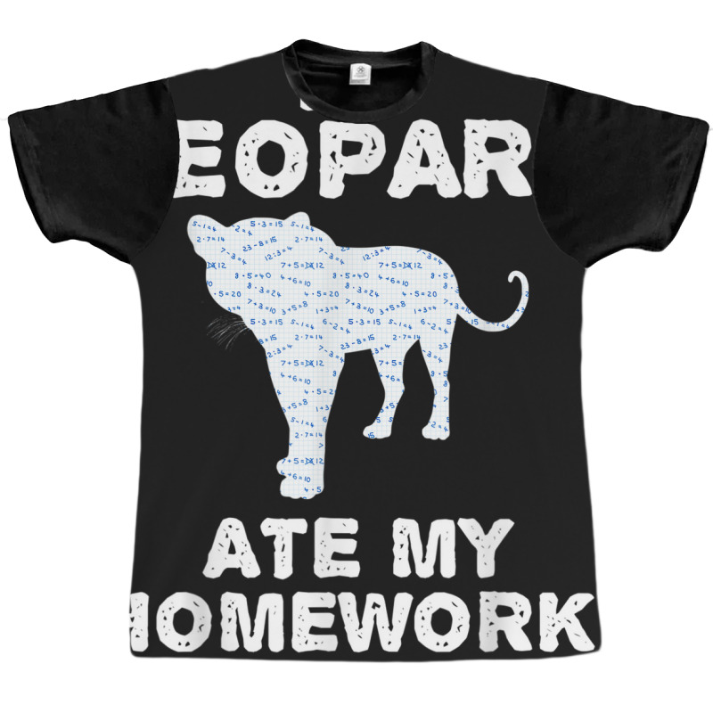 My Leopard Ate My Homework Panther Animal Back To School Kid Graphic T-shirt | Artistshot