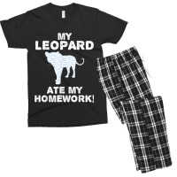 My Leopard Ate My Homework Panther Animal Back To School Kid Men's T-shirt Pajama Set | Artistshot