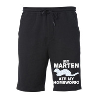 My Marten Ate My Homework Mustelid Animal Back To School Kid Fleece Short | Artistshot