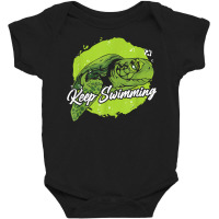 Keep Swimming Red Eared Slider Tortoise Painted Lover Turtle T Shirt Baby Bodysuit | Artistshot