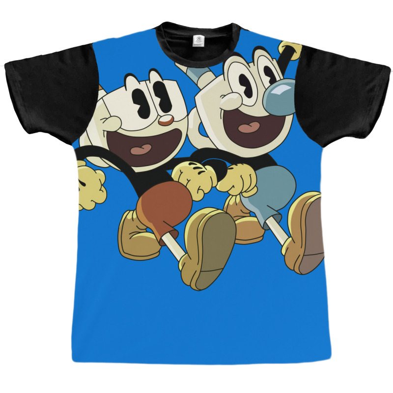 Cuphead And Mugman Blue Graphic T-shirt | Artistshot