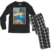 1926 France Summer On The Cote D'azur Travel Men's Long Sleeve Pajama Set | Artistshot