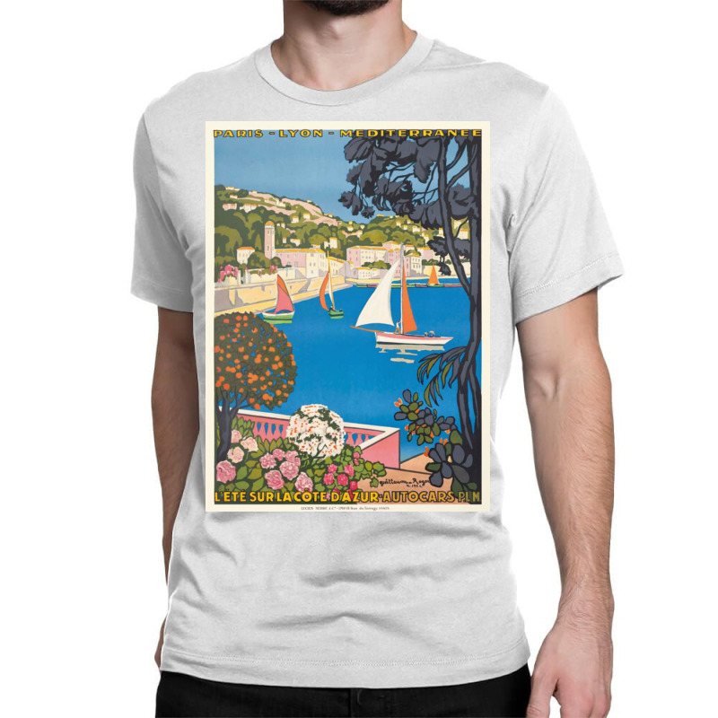 1926 France Summer On The Cote D'azur Travel Classic T-shirt | Artistshot