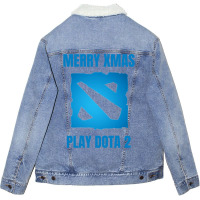 Merry Xmas Dota 2 Unisex Sherpa-lined Denim Jacket | Artistshot