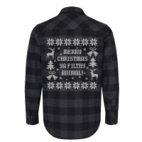 Merry Christmas Ya Filthy Animal Stars Flannel Shirt | Artistshot