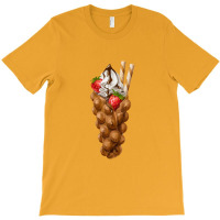 Bubble Waffle Ice Cream ,egg Bubble Waffle Vanilla Ice Cream T-shirt | Artistshot