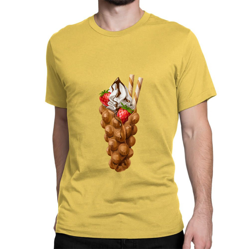 Bubble Waffle Ice Cream ,egg Bubble Waffle Vanilla Ice Cream Classic T-shirt by tomjerrycrush39 | Artistshot