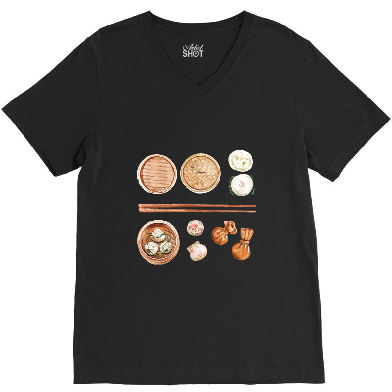 Assorted Chinese Cantonese Dim Sum V-neck Tee | Artistshot