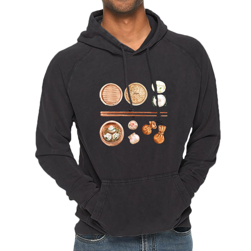 Assorted Chinese Cantonese Dim Sum Vintage Hoodie | Artistshot