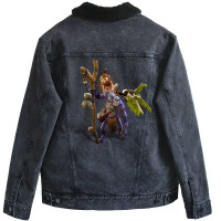 Monkey Dembik Unisex Sherpa-lined Denim Jacket | Artistshot