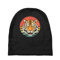 Hot Trend Retro Bengal Tiger Face Wildlife Zoo Jungle Animal Lover Baby Beanies | Artistshot