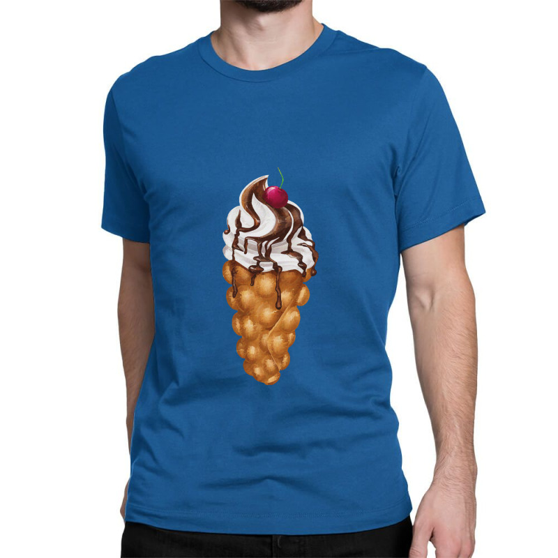 Bubble Waffle Ice Cream,egg Bubble Waffle Vanilla Ice Cream Classic T-shirt by tomjerrycrush39 | Artistshot