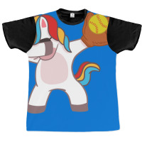 Softball Unicorn Dabbing Travel Graphic T-shirt | Artistshot