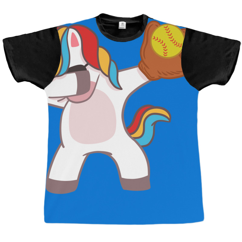 Softball Unicorn Dabbing Travel Graphic T-shirt | Artistshot