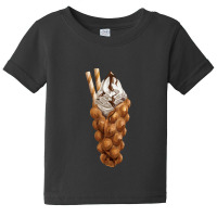 Bubble Waffle Ice Cream,egg Bubble Waffle Vanilla Ice Cream Baby Tee | Artistshot