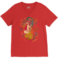 The Mermaid And The Unicorn Retro V-neck Tee | Artistshot