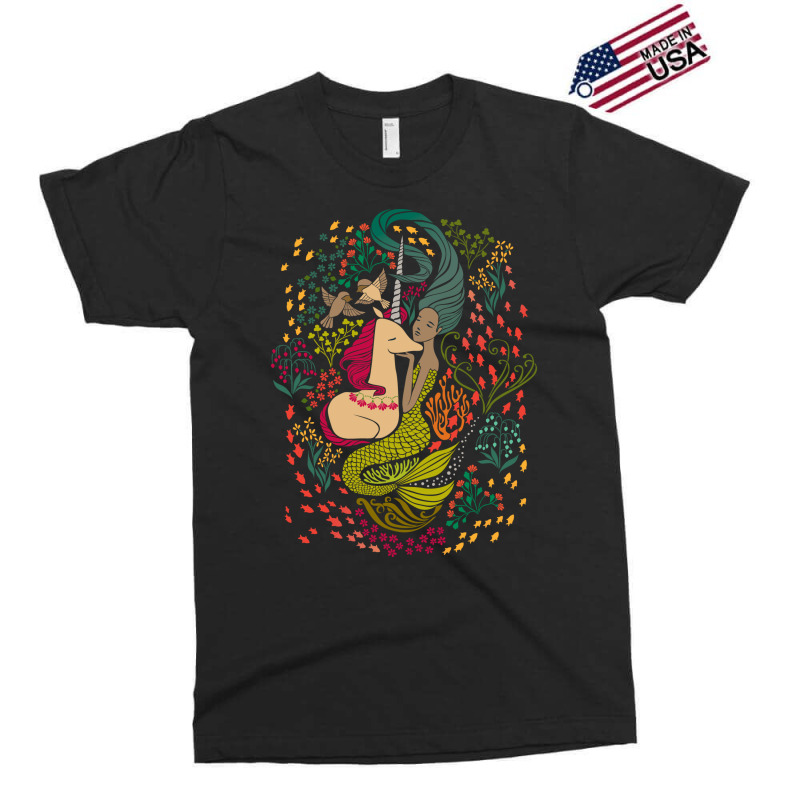 The Mermaid And The Unicorn Retro Exclusive T-shirt | Artistshot