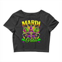 Mardi Gras Mask Beads New Orleans Mardi Gras Parade Carnival T Shirt Crop Top | Artistshot