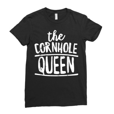 Cornhole Queen   Funny Bean Bag Toss T Shirt 4th Of July T Shirt Ladies Fitted T-shirt Designed By Mayballard
