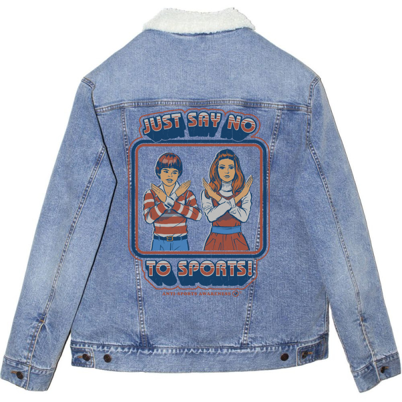 Say No To Sports 70s Unisex Sherpa-Lined Denim Jacket by ngeaadaniy7 | Artistshot