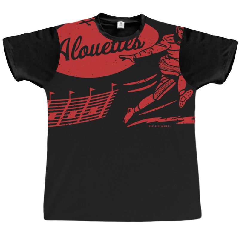 Vintage Football Montreal Alouettes Red Alouettes Wordmark Graphic T-shirt | Artistshot