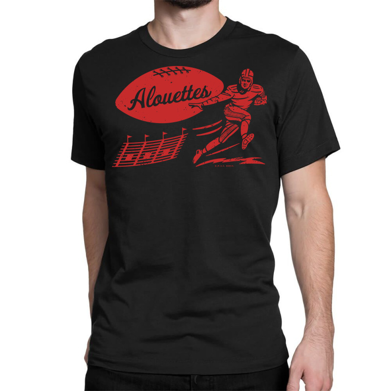 Vintage Football Montreal Alouettes Red Alouettes Wordmark Classic T-shirt | Artistshot