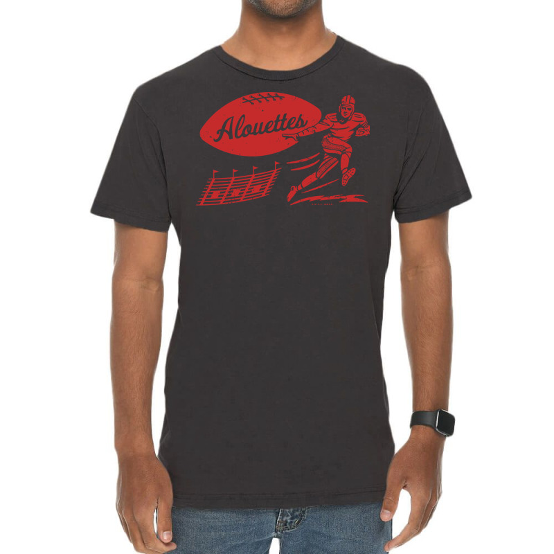 Vintage Football Montreal Alouettes Red Alouettes Wordmark Vintage T-shirt | Artistshot