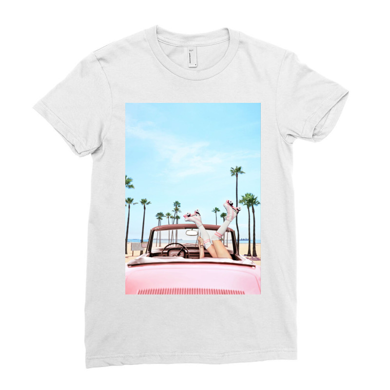 Long Beach Ladies Fitted T-Shirt by sarahlenoir | Artistshot