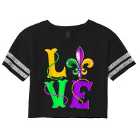 Love Mardi Gras Party Tuesday Parade Festival Girls Women T Shirt Scorecard Crop Tee | Artistshot