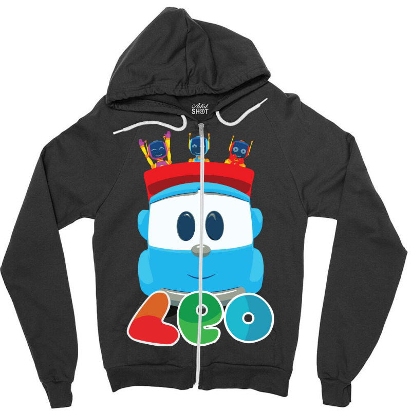 Leo The Truck And Robots Hipster Zipper Hoodie | Artistshot