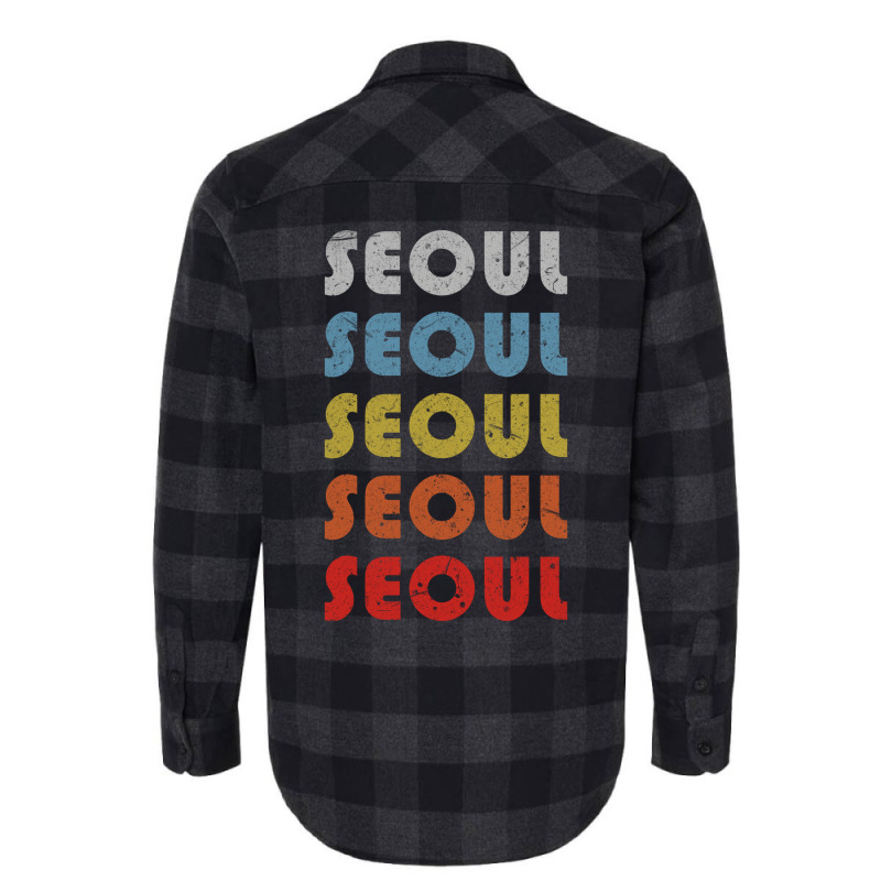 Seoul Trip Destination Gift Retro Flannel Shirt | Artistshot