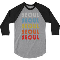 Seoul Trip Destination Gift Retro 3/4 Sleeve Shirt | Artistshot