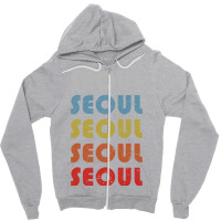 Seoul Trip Destination Gift Retro Zipper Hoodie | Artistshot