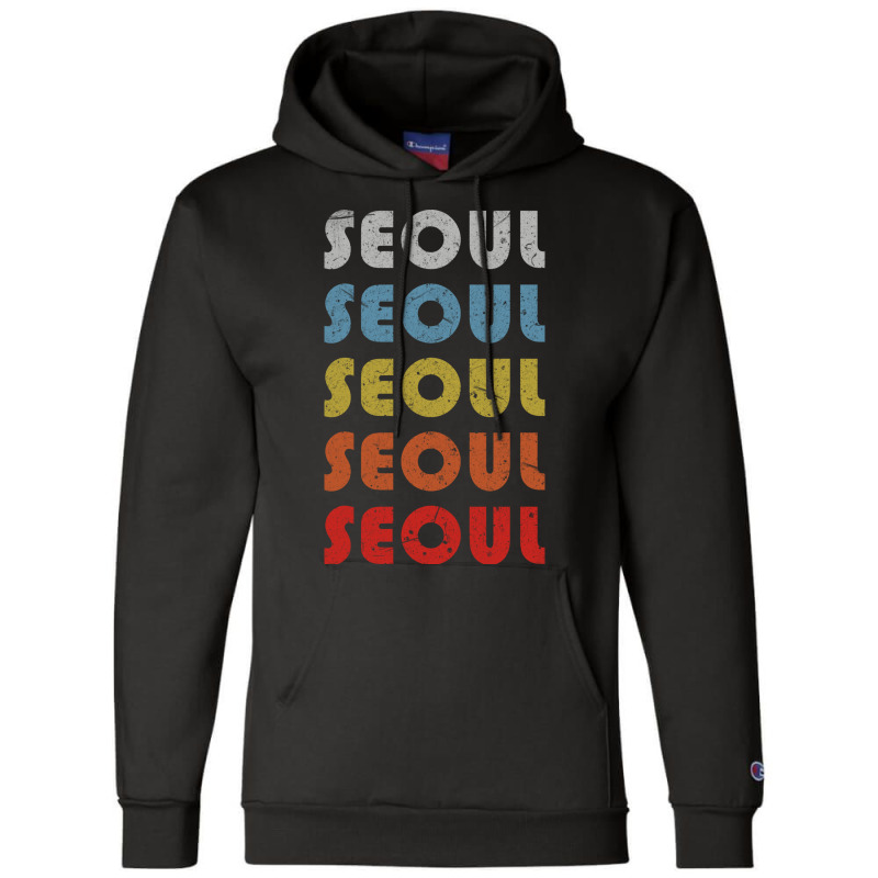 Seoul Trip Destination Gift Retro Champion Hoodie | Artistshot