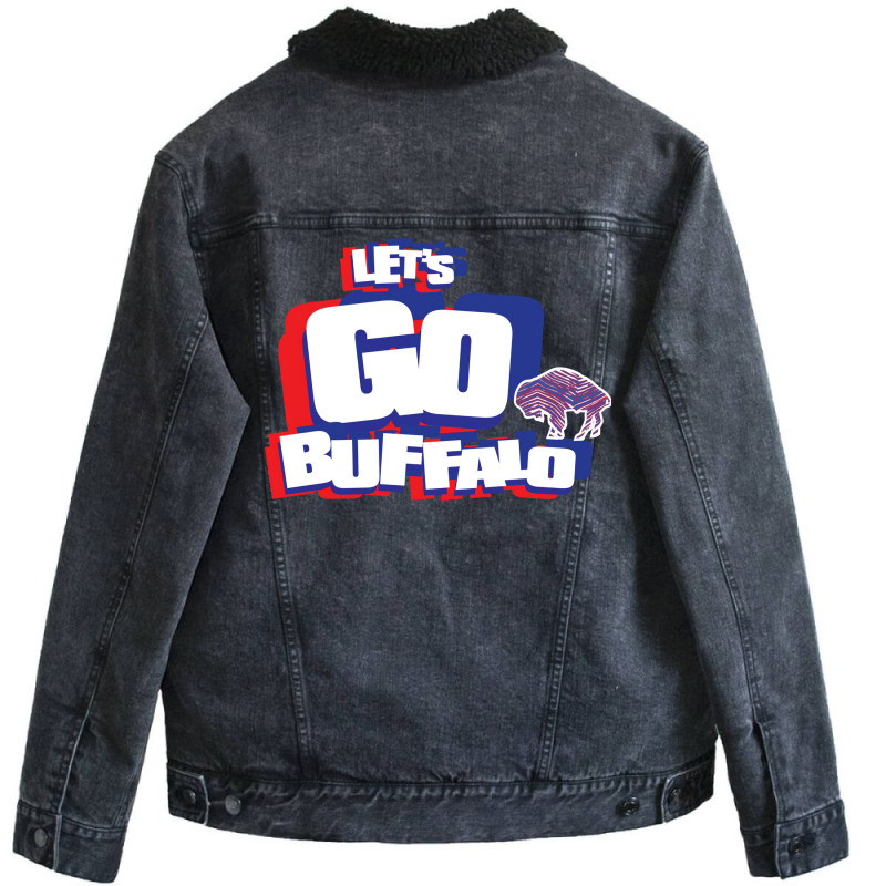 Lets Go Buffalo Trending Unisex Sherpa-lined Denim Jacket | Artistshot