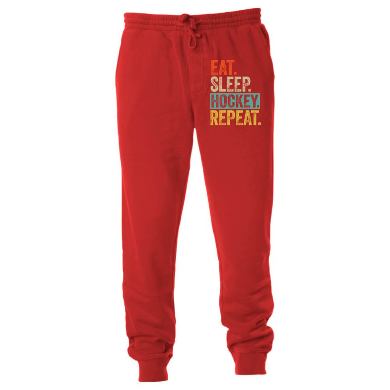 Eat Sleep Hockey Repeat Retro Vintage Gift Unisex Jogger | Artistshot