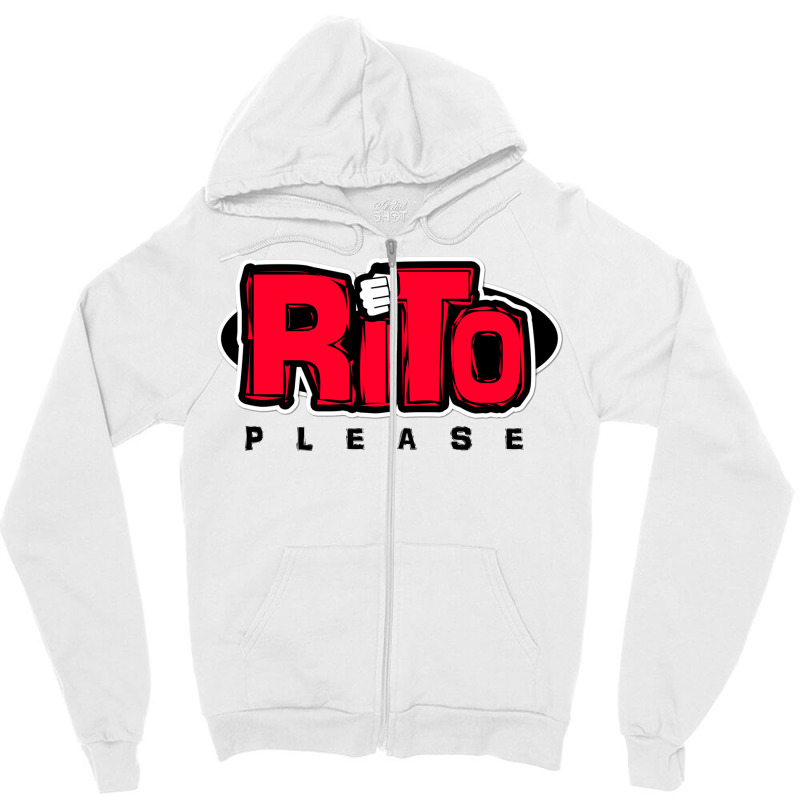 Rito Please Zipper Hoodie by omonovwomgm | Artistshot