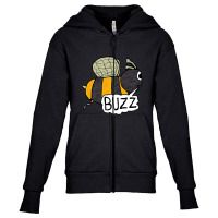 Bee Buzzing Bee Youth Zipper Hoodie | Artistshot