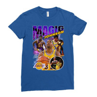 Magic Johnson 70s Ladies Fitted T-shirt | Artistshot