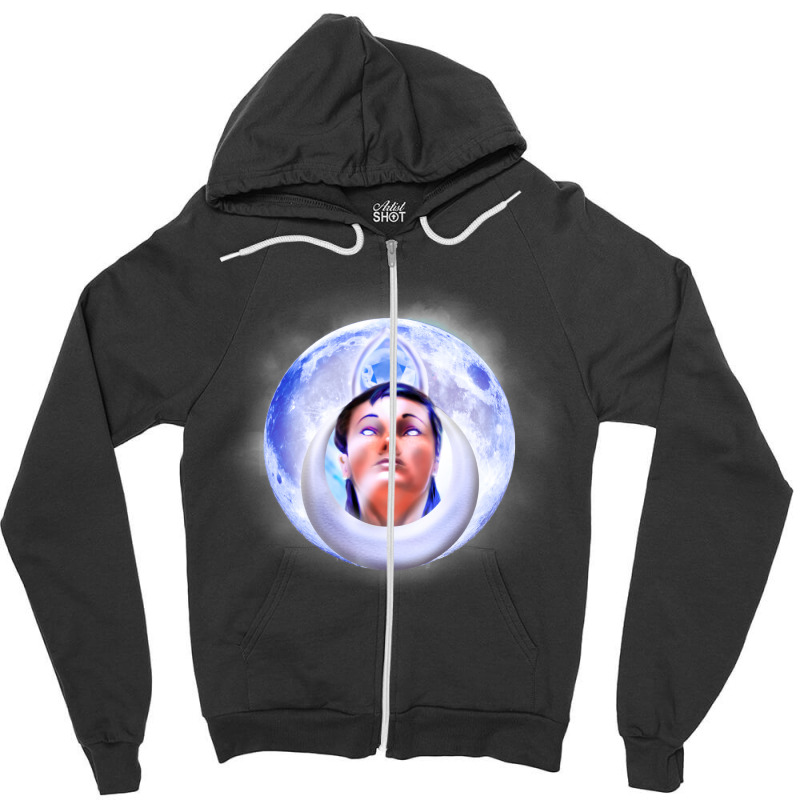 Priestess Of The Moon Round Zipper Hoodie by nuurkanafhab | Artistshot