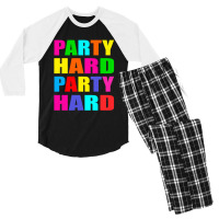 New Party Hard Cool Design Men's 3/4 Sleeve Pajama Set | Artistshot