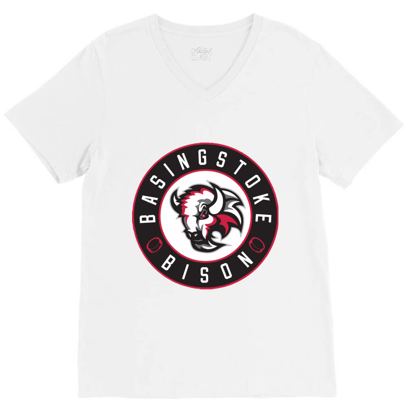 Basingstoke Bison V-Neck Tee by nahda | Artistshot