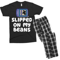 Slipped On My Beans Funny Men's T-shirt Pajama Set | Artistshot