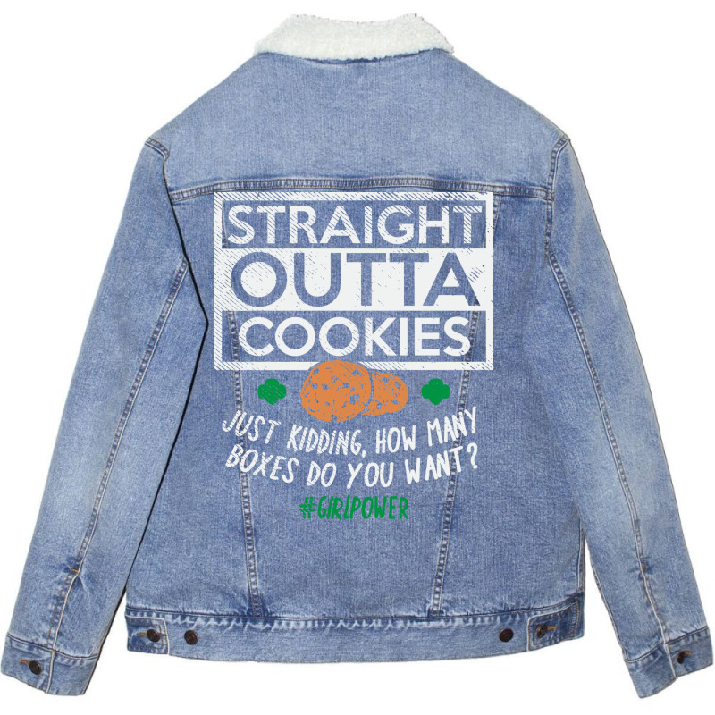 Straight Outta Cookies Blue Unisex Sherpa-Lined Denim Jacket by almsrikamel6 | Artistshot