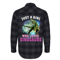 Dinosaurs Lover Just A Girl Who Loves Dinosaurs Cute Stars Flannel Shirt | Artistshot