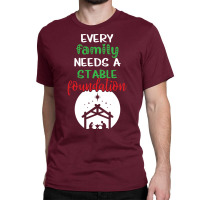 Every Family Needs A Stable Foundation Religious Christmas Hippie Classic T-shirt | Artistshot