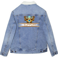 Support Badge Unisex Sherpa-lined Denim Jacket | Artistshot