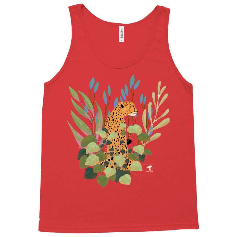 Theres A Cheetah In My Plants Red Tank Top | Artistshot