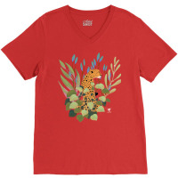 Theres A Cheetah In My Plants Red V-neck Tee | Artistshot