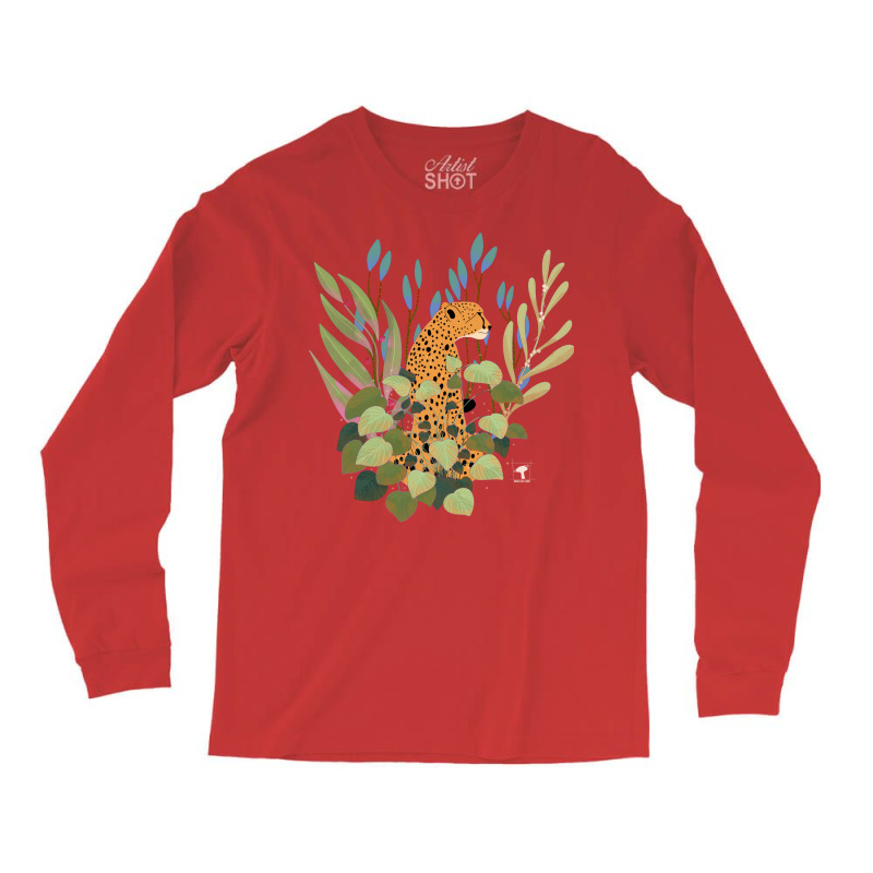 Theres A Cheetah In My Plants Red Long Sleeve Shirts | Artistshot